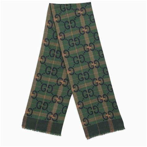 sciarpa verde gucci|gucci sciarpa uomo.